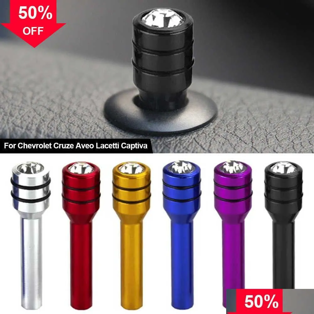 New 2X Car Alloy Door Lock Pins Lock Pin Screw Knob For Chevrolet Cruze Aveo Lacetti Captiva Cruz Niva Spark Orlando Epica Sail Soni