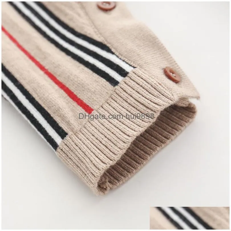 high quality baby rompers thickening cardigan autumn and winter suit born jumpsuit coat soft fashion stripe boys girls romper