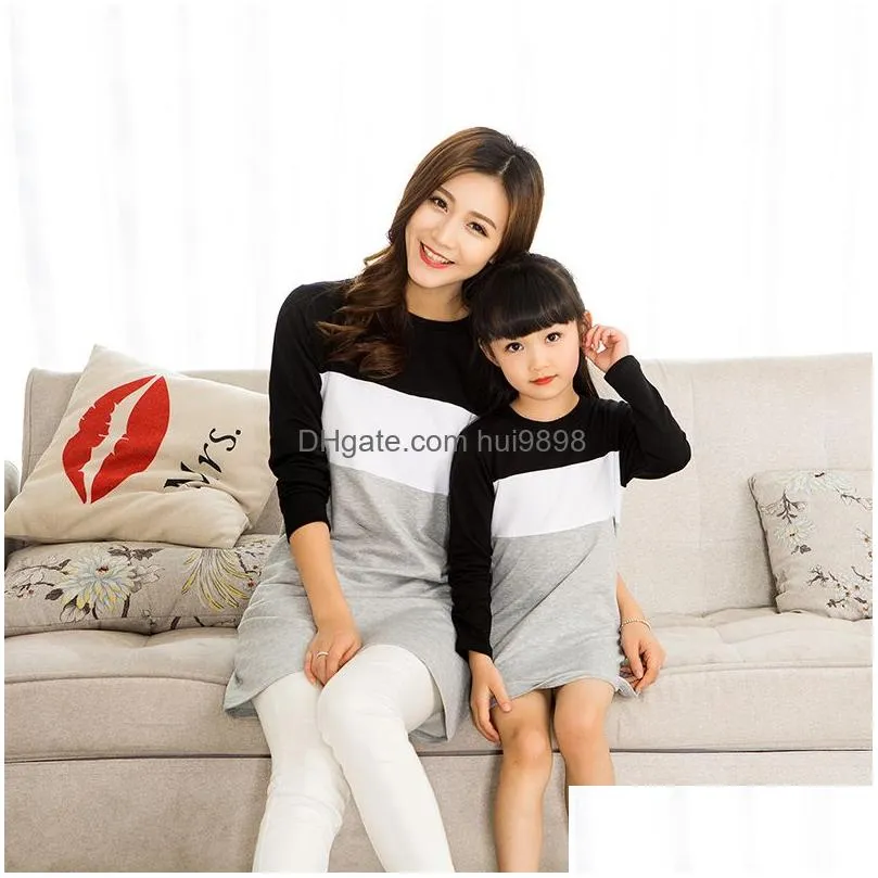family matching outfits mother daughter dress family look 2019 family clothing father son t-shirt cottonwork striped