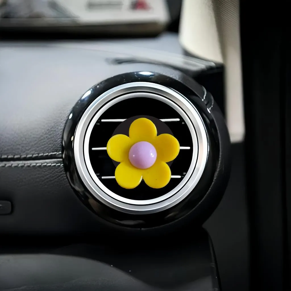 flower 2 12 cartoon car air vent clip clips for office home decorative auto conditioner outlet perfume bulk freshener
