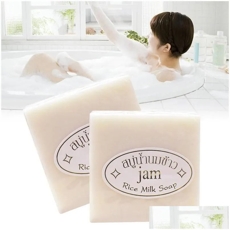 Thailand JAM Rice Milk Soap Original Handmade Soap For Whitening Face Body Care Soaps