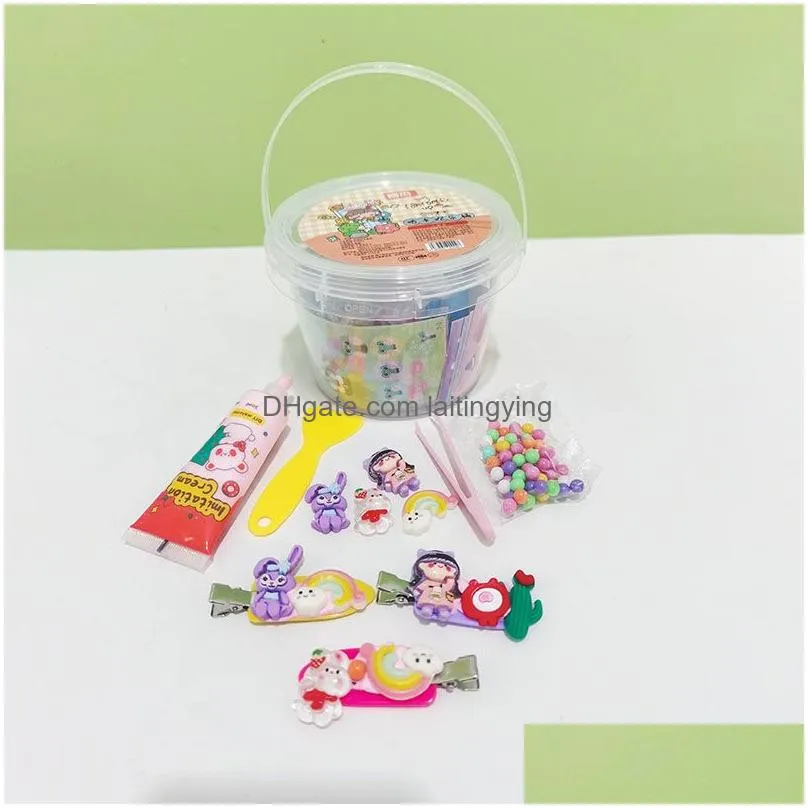 cream guka happy bucket set j-8004 cute hand account material bucket handmade material small set