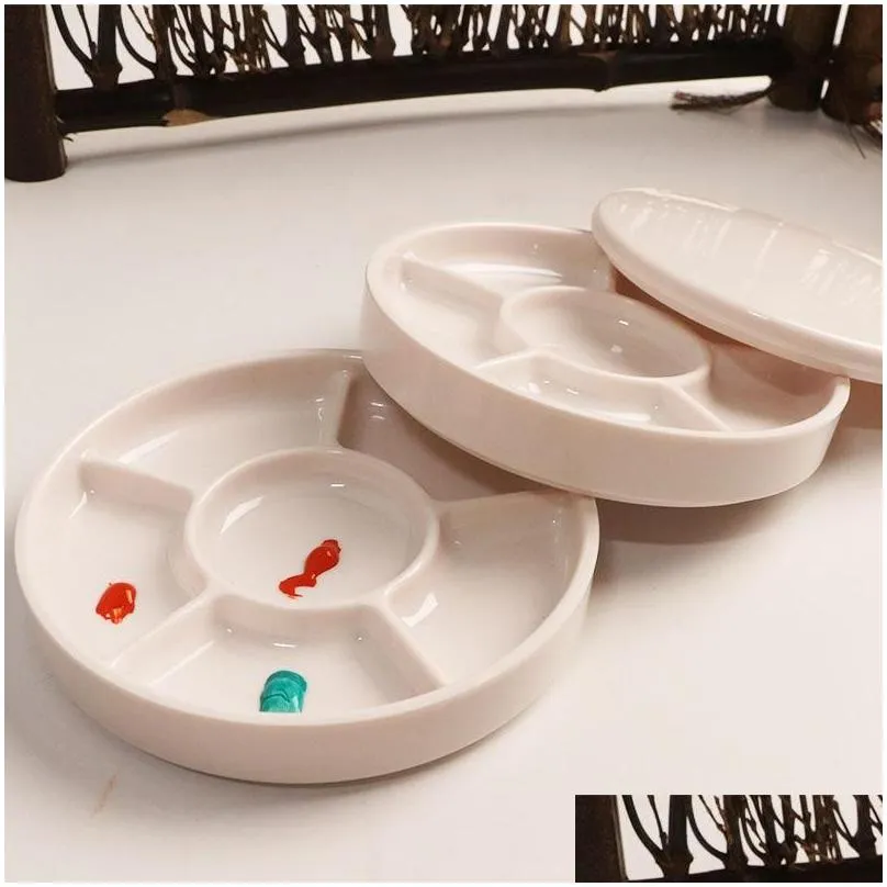 Supplies Holes Imitation Porcelain Watercolor Palette Art Paint Drawing Tray Color Palette for Oil Painting Pallet Office Supply