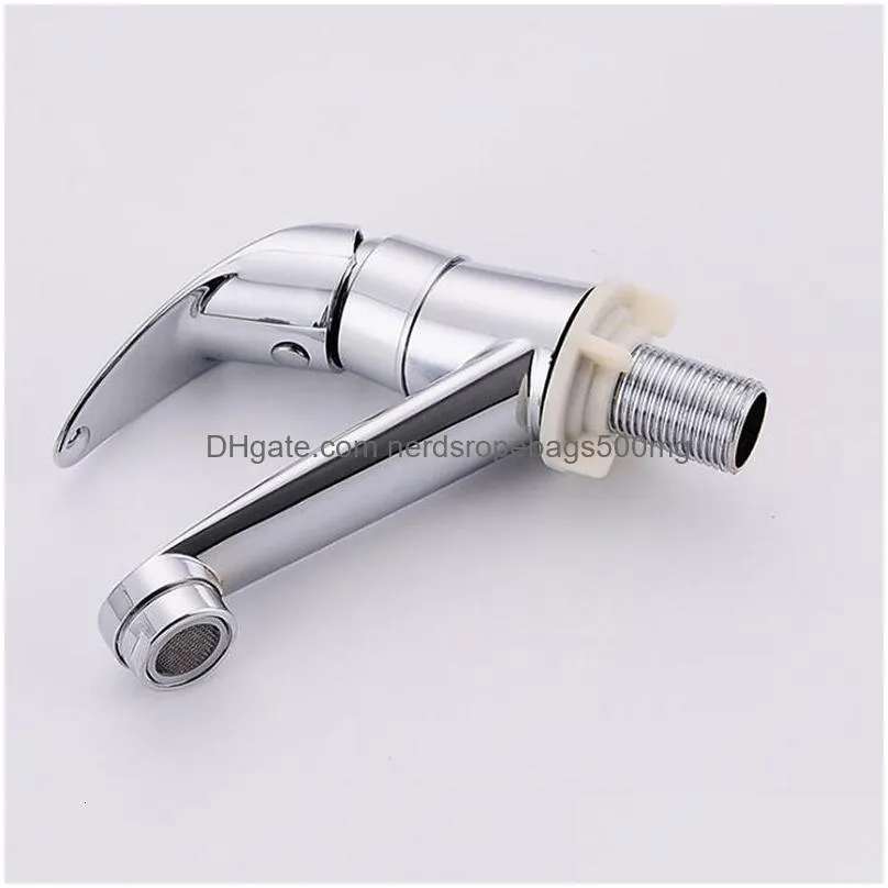 Bathroom Sink Faucets Kitchen Chrome Deck Mount Basin Single Handle Hole Bath Tap Cold Water Hardware 221203 Drop Delivery Dht3O