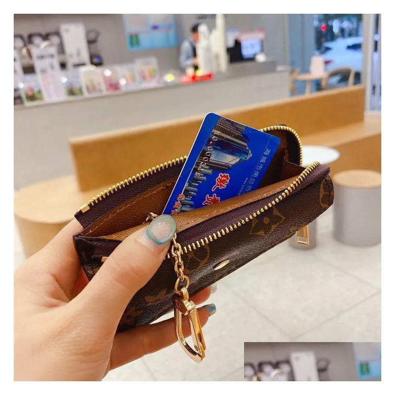 Key Wallets 10A Card Holder Recto Verso Designer Fashion Womens Mini Zippy Organizer Wallet Coin Purse Bag Belt Charm Pouch Pochette Dhizc