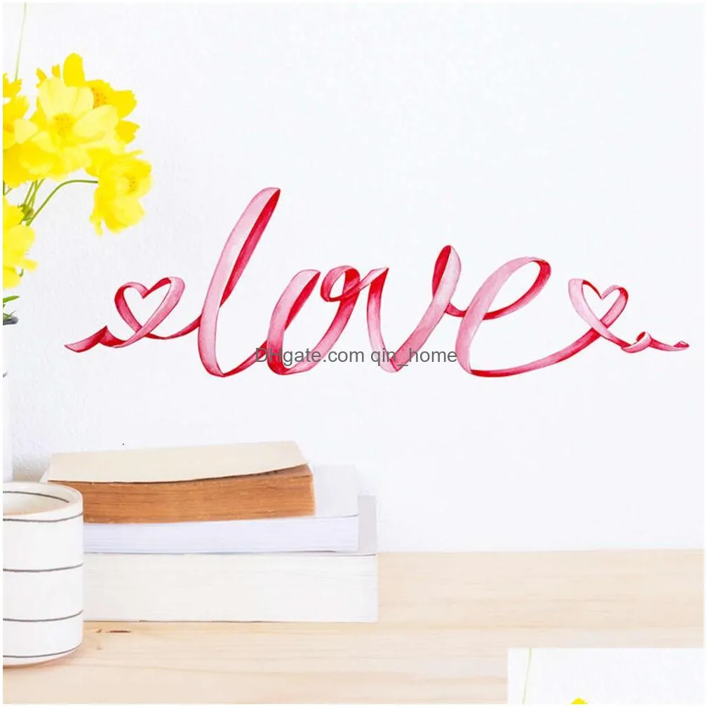 love heart shape for lovers valentines day wall stickers for kids room girl room wall decals home decorative stickers decor