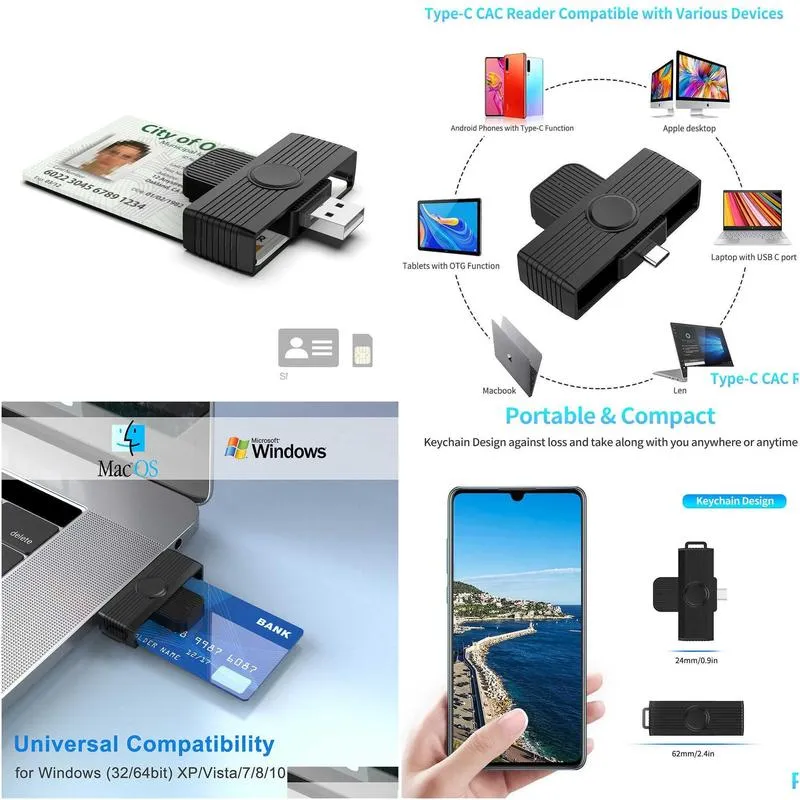 Rocketek/usb smart card reader smart sim/id/cac smart card reader