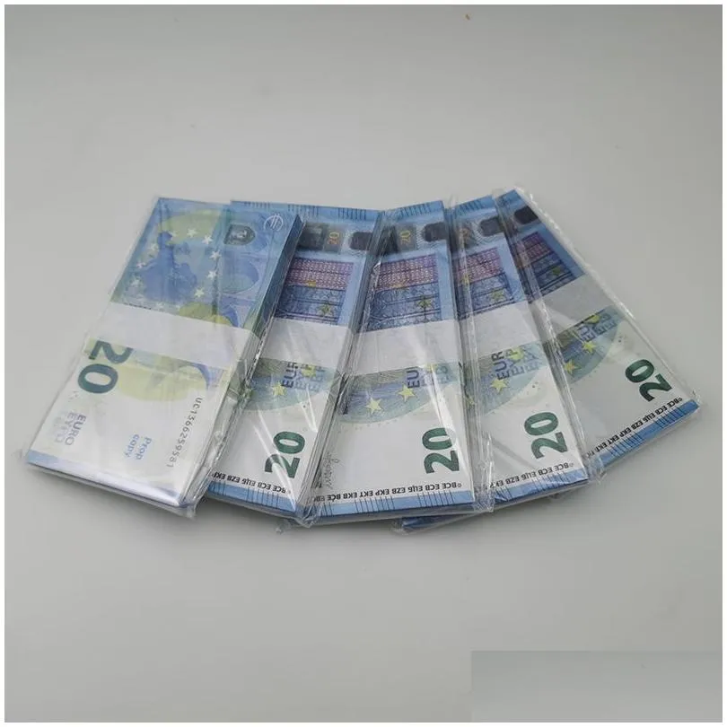 Party Supplies Movie Money Banknote 10 20 50 100 200 500 Dollar Euros Realistic Toy Bar Props Copy Currency Faux-billets 100PCS/Pack