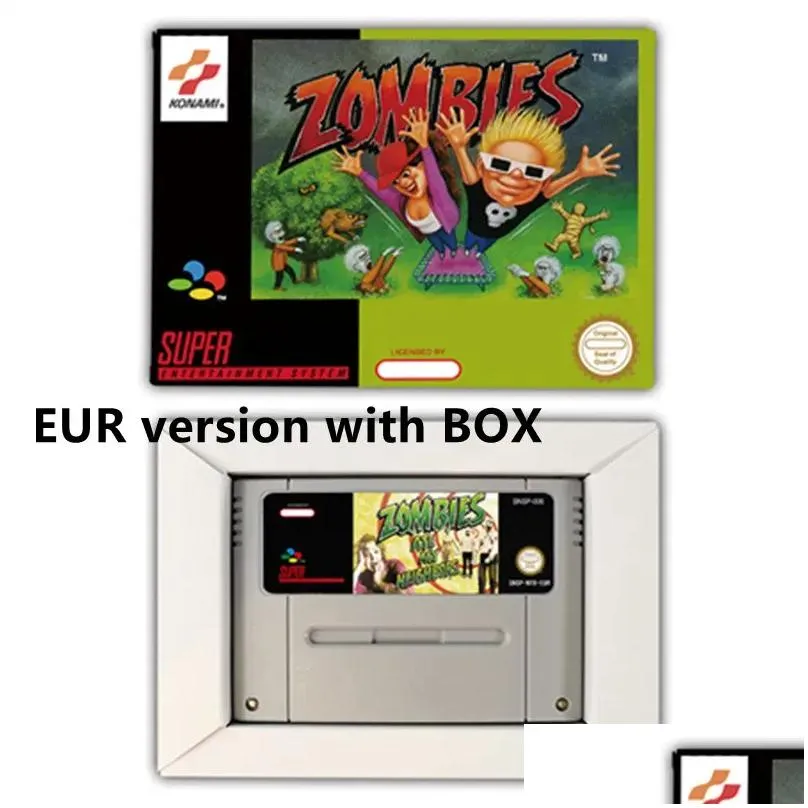 Cards Action Game for Zombies Ate My Neighbors USA or EUR version Cartridge for SNES Video Game Consoles