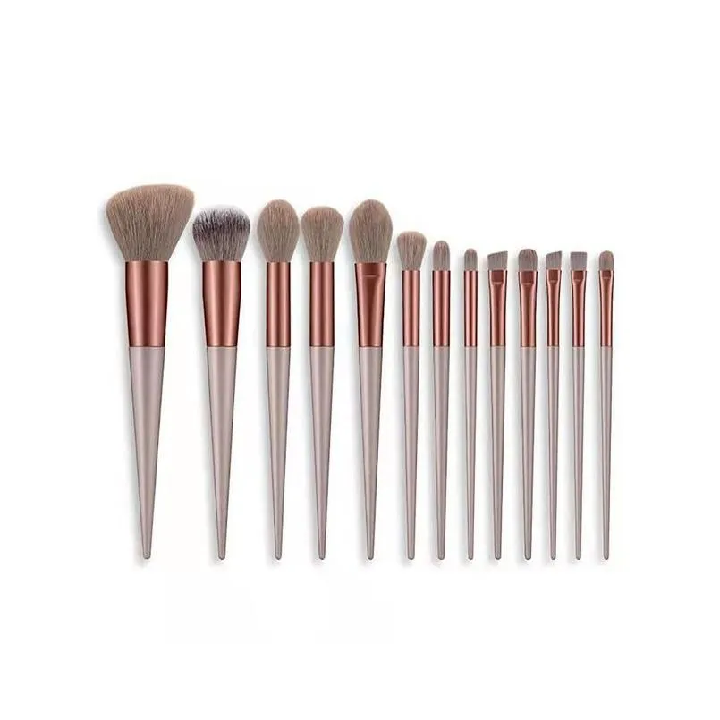 Makeup Brushes 13Pcs Soft Fluffy Set For Cosmetics Foundation B Powder Eyeshadow Kabuki Blending Brush Beauty Tool C1 Drop Delivery Otiwx