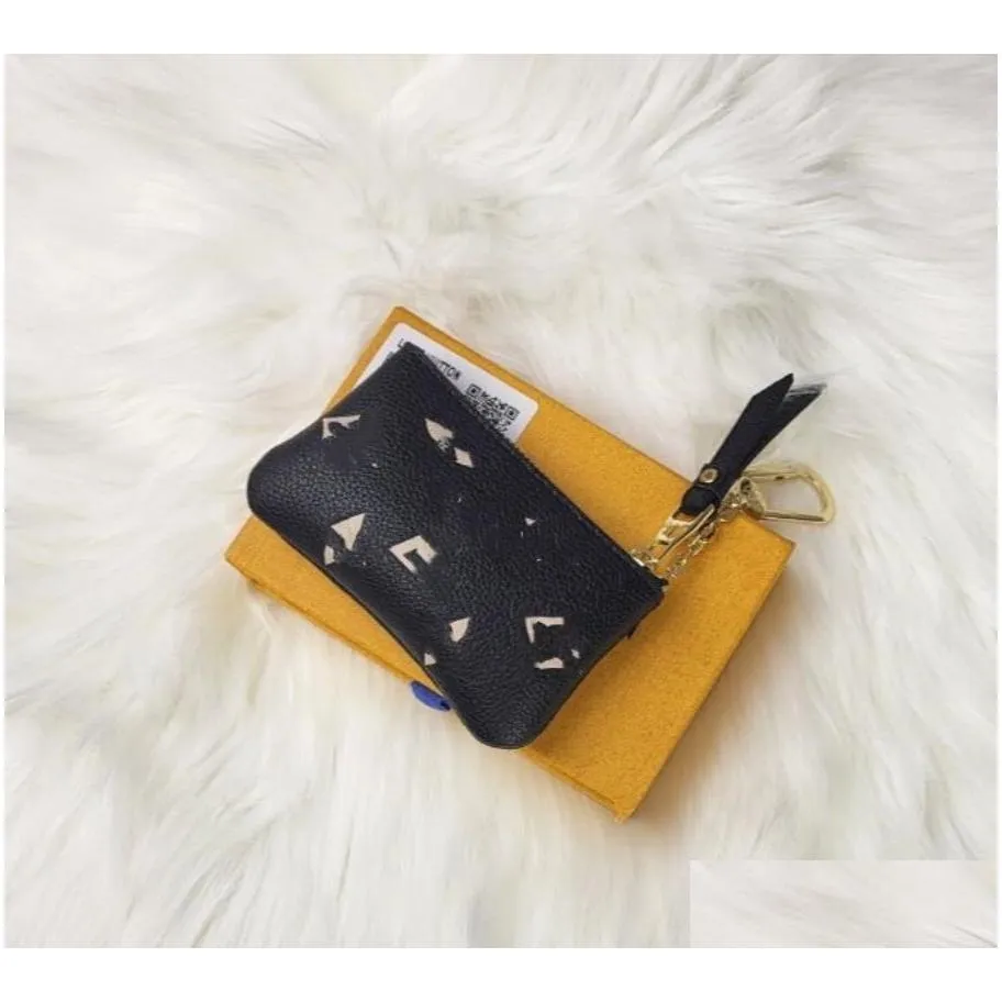 Coin Purses 10A Top Quality Fashion Luxurys Designers France Style Coins Pouch Wallet Men Women Lady Leather Zip Purse Key Wallets M Dhuvd