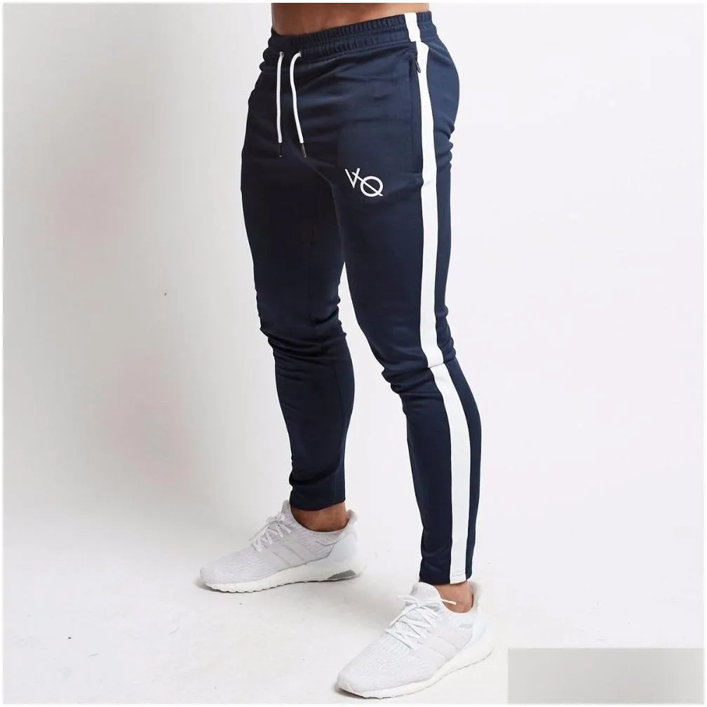 Mens Joggers Casual Pants Fitness Men Sportswear Tracksuit Bottoms Skinny Sweatpants Trousers Black Gyms Jogger Track Pants