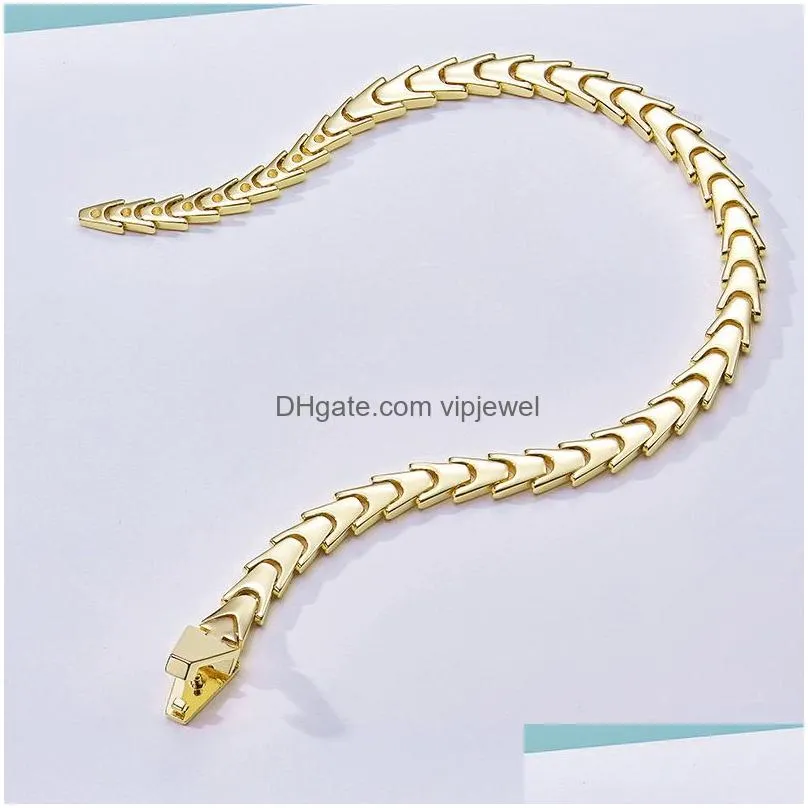 designer collection style dinner party necklace bracelet earrings smooth shiny soft chain plated gold snake serpent snakelike high quality jewelry