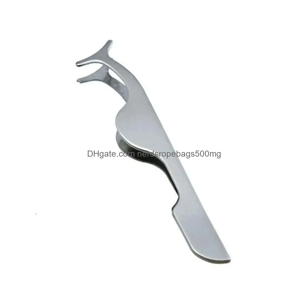 Other Festive & Party Supplies Fake Metal False Tweezers Eye Lash Applicator Eyelash Extension Curler Nipper Auxiliary Clip Clamp Make Dh78V