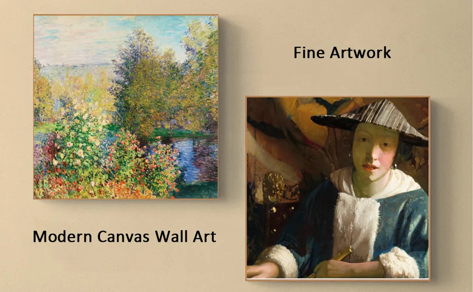 Claude Monet Canvas Wall Art ,Johannes Vermeer Prints