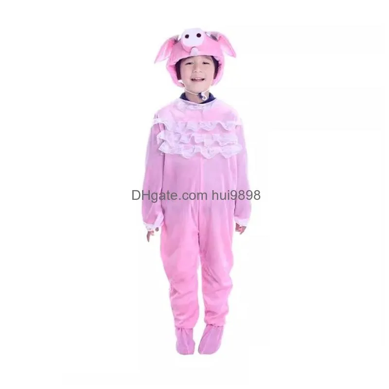 childrens drama cute little animal pink piglet show costumes