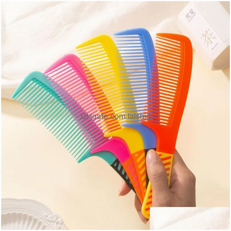 hair brushes household portable hairdressing combed anti static long hair clock massage combina color plastic comb 21cm