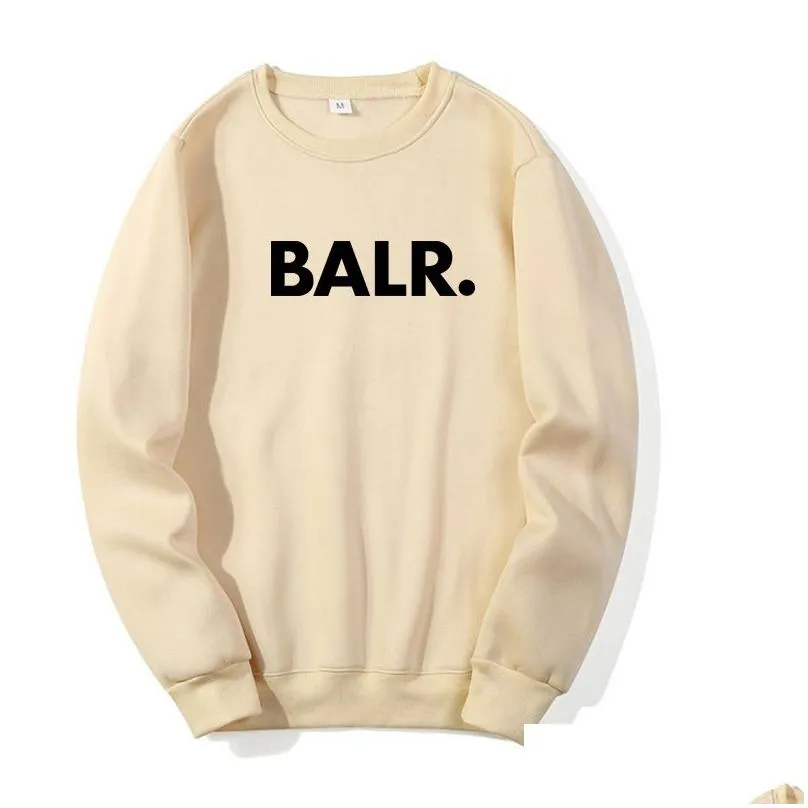 2020 BALR New Men`s Clothing Sweatshirt Hoodie Women`s Pullover Top Autumn Designer Hoodies Sweatshirt Color Grey Black Red Asian Size