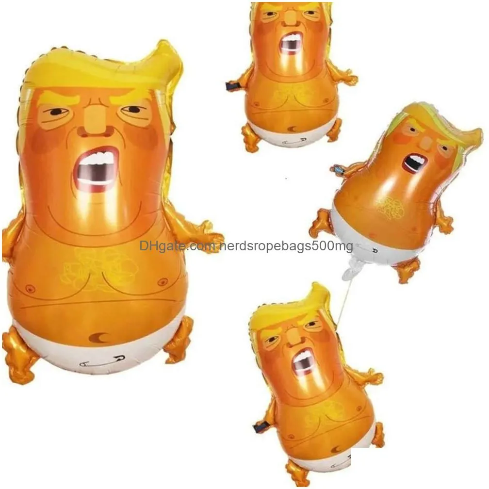 Other Festive & Party Supplies 44X58Cm 23 Inch Ups Angry Baby Trump Balloons Cartoon Aluminum Film Shiny Donald Toys Pinata Gag Gifts Dhhl1