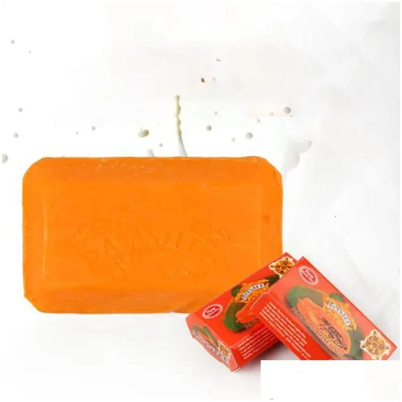 2 Pack Thailand ASANTEE Papaya Honey Herb Soap Whitening Handmade Skin Moisturizing Cleansing Antiaging 240305