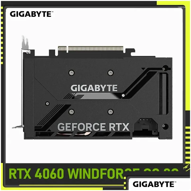 Graphics Cards Gigabyte Geforce Rtx 4060 Windforce Oc 8G Card 8Gb 128-Bit Pci-E 4.0 Gddr6 Video Double Fans Overlocking Drop Delivery Dhn7V