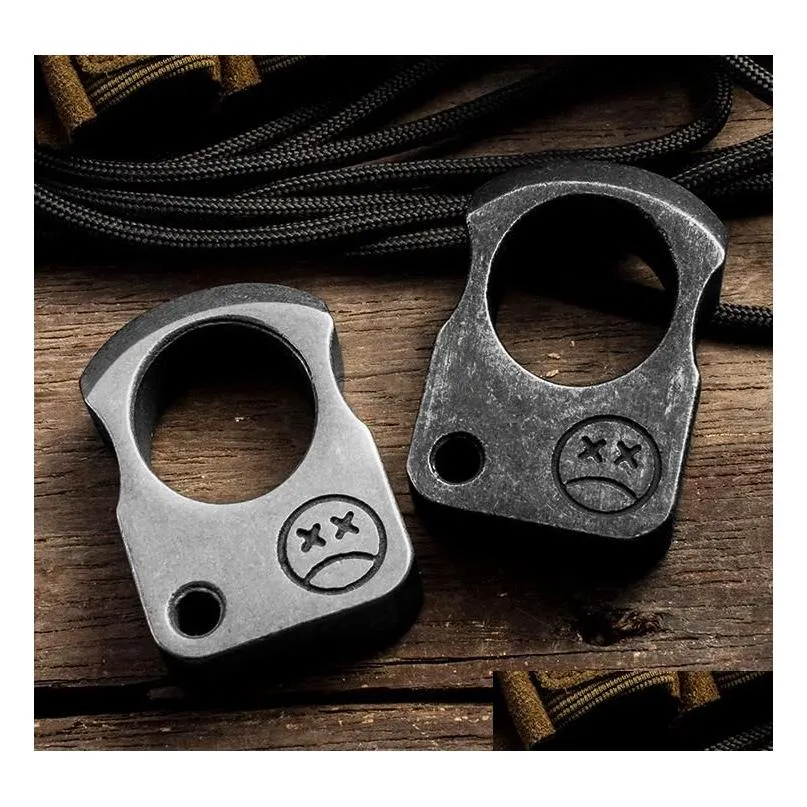 quality self high defense metal knuckle duster finger tiger female anti wolf outdoor camping pocket edc tool