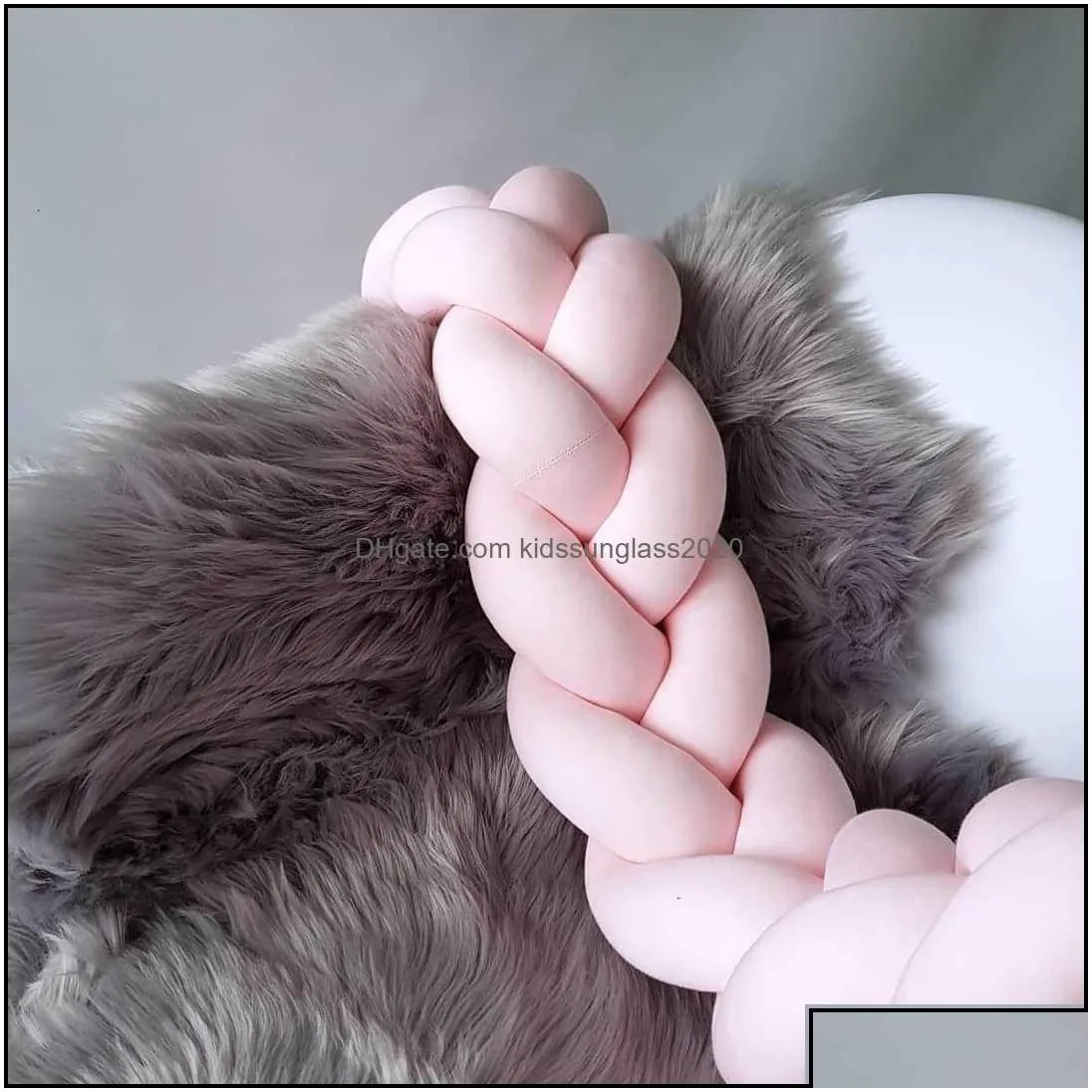 Bed Rails Baby Bumper Braided Crib Bumpers For Boys Girls Infant Protector Cot Tour De Lit Bebe Tresse Room Decor Q0828 Drop Del Deli Dhjbt