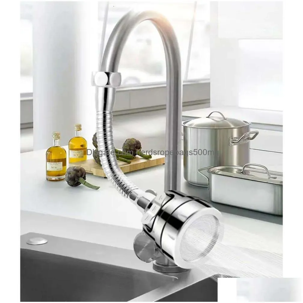 Kitchen Faucets 360ﾰRotatable Filter Splash-Proof Nozzle For Replacing Faucet Aerator Water Saving 3 Modes Adjustment Drop Delivery Ho Dhnvl