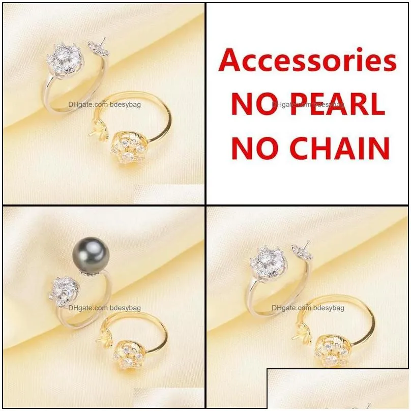 Other Findings Components Jewelryother Pearl Ring Settings Fashionable Findings Adjustable Size 925 Sier Jewelry Diy Making No Drop