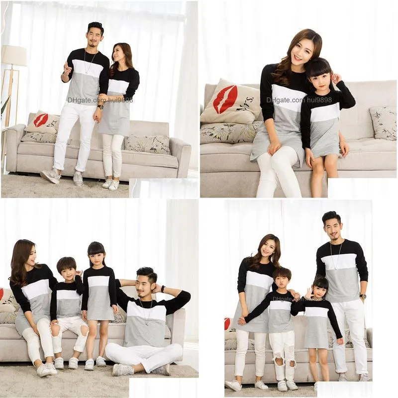 family matching outfits mother daughter dress family look 2019 family clothing father son t-shirt cottonwork striped