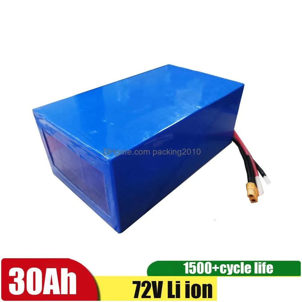Batteries 72V 30Ah Lithium Ion Battery Diy 84V 3000W Electric Bike Batteria For Scooters With 5A  Drop Delivery Electronics Dhkhi