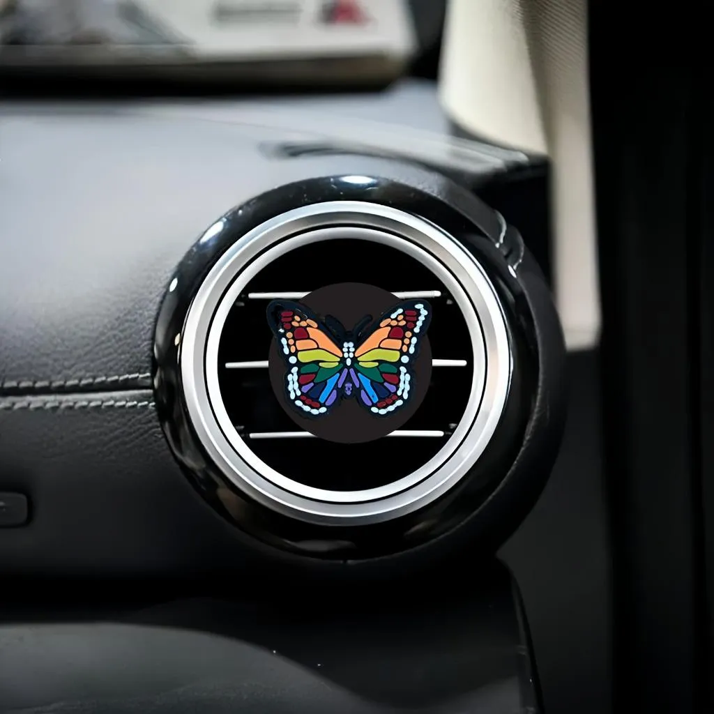 butterfly cartoon car air vent clip diffuser auto freshener outlet clips perfume