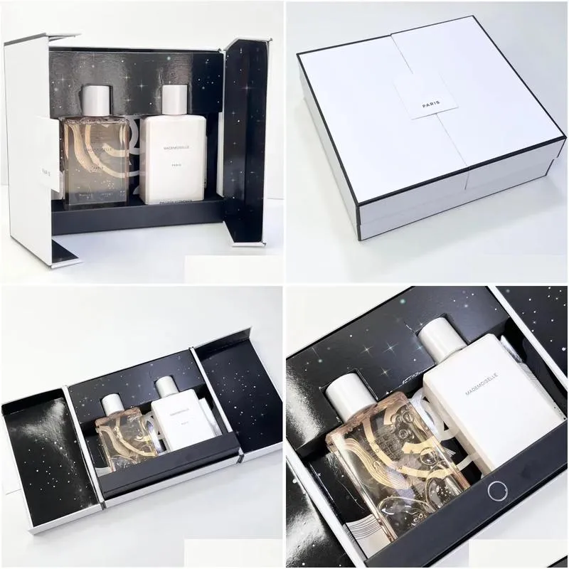 Luxury Brand Body Wash Mademoiselle Paris 200ml Set Girl Woemn Body Face Cleansing Fragrance High Quality Nice Smelling With Gift Box Christmas Gift