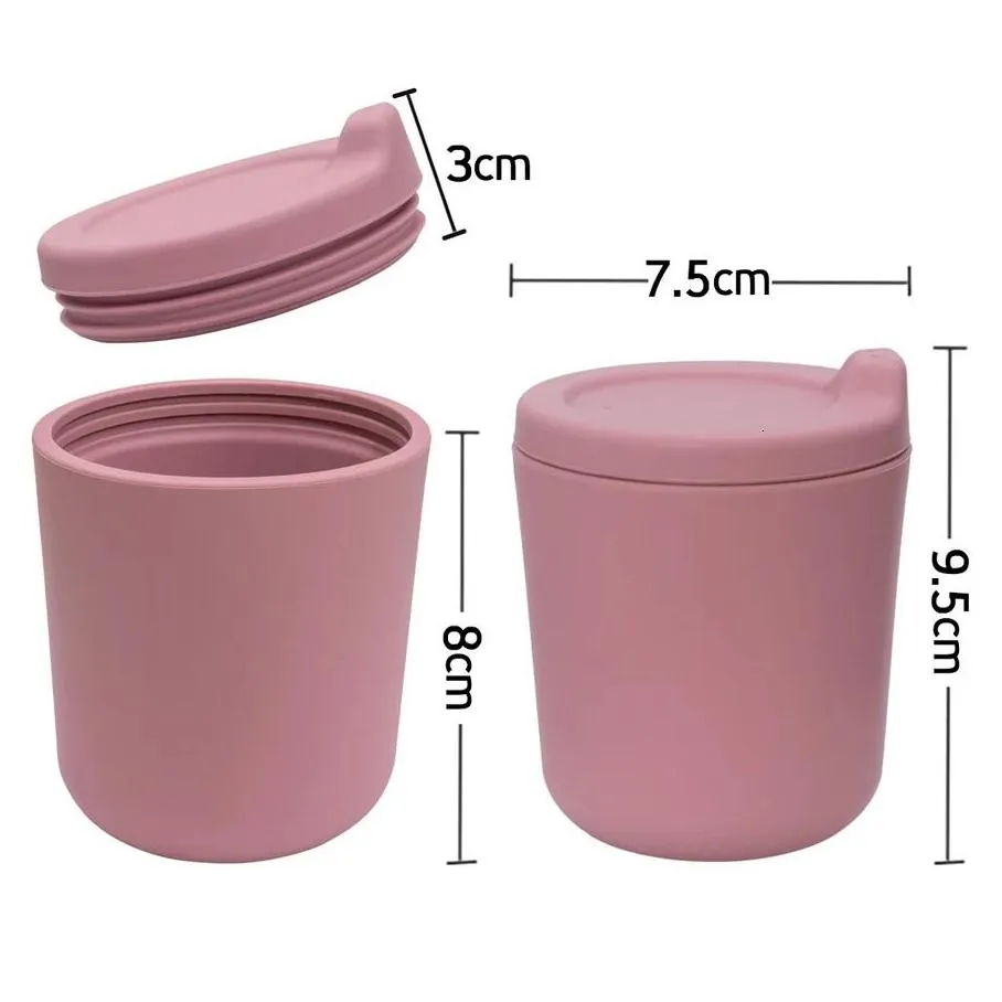 Arrival 1PCS Silicone Baby Drinking Cup Learn To Drink Water Leak-proof Cup born Water Bottles Baby Accessories 240102