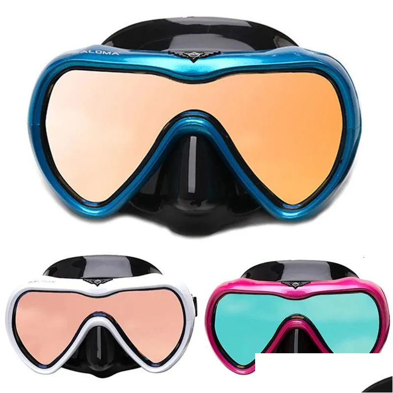 Professional Scuba Diving Mask and Snorkels AntiFog Goggles Glasses Swimming Easy Breath Tube Equipment 240407