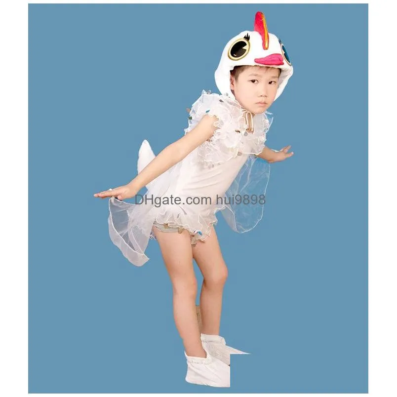pantomime clever white goose cute animal costume show costume clothes