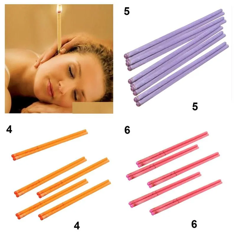 Aromatherapy 100 Pcs Coning Beewax Natural Ear Candle Candling Therapy Straight Style Care Mixed Sent 3109282 Drop Delivery Health Be Otrdo