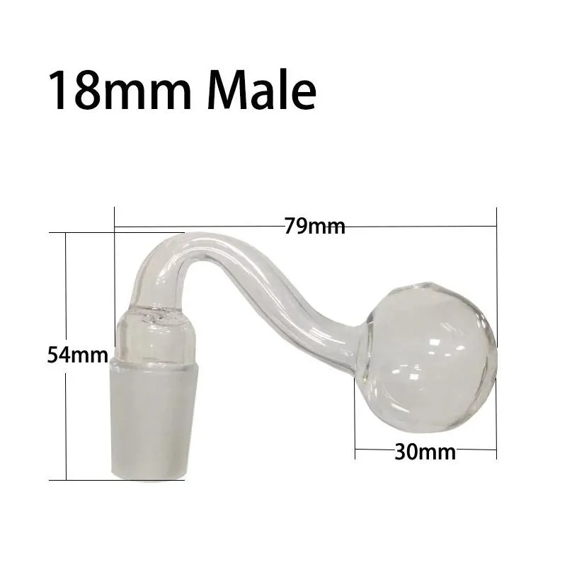 Glass Oil Burner Pipe Big Bowl Slide 10mm 14mm 18mm Male Thick Pyrex Water Pipes Smoking Device Accessories