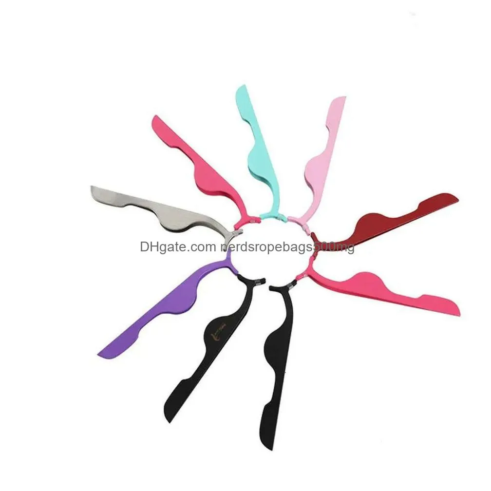 Other Festive & Party Supplies Fake Metal False Tweezers Eye Lash Applicator Eyelash Extension Curler Nipper Auxiliary Clip Clamp Make Dh78V