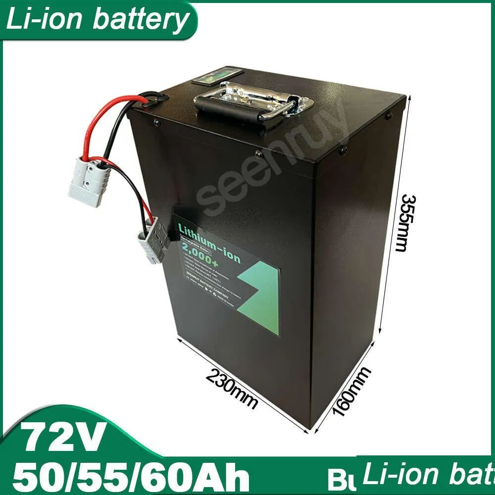Batteries 72V 50Ah 55Ah 60Ah Li Ion With  Lithium Polymer Battery Perfect For Bike Bicycle E-Bike Motorcycle Electric Scooter D Dhel0