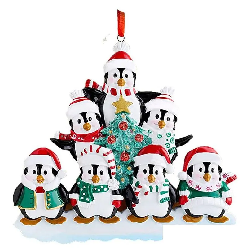 Christmas Ornament Family Penguin Personalized Home Xmas Tree Decoration Christmas Room Decor