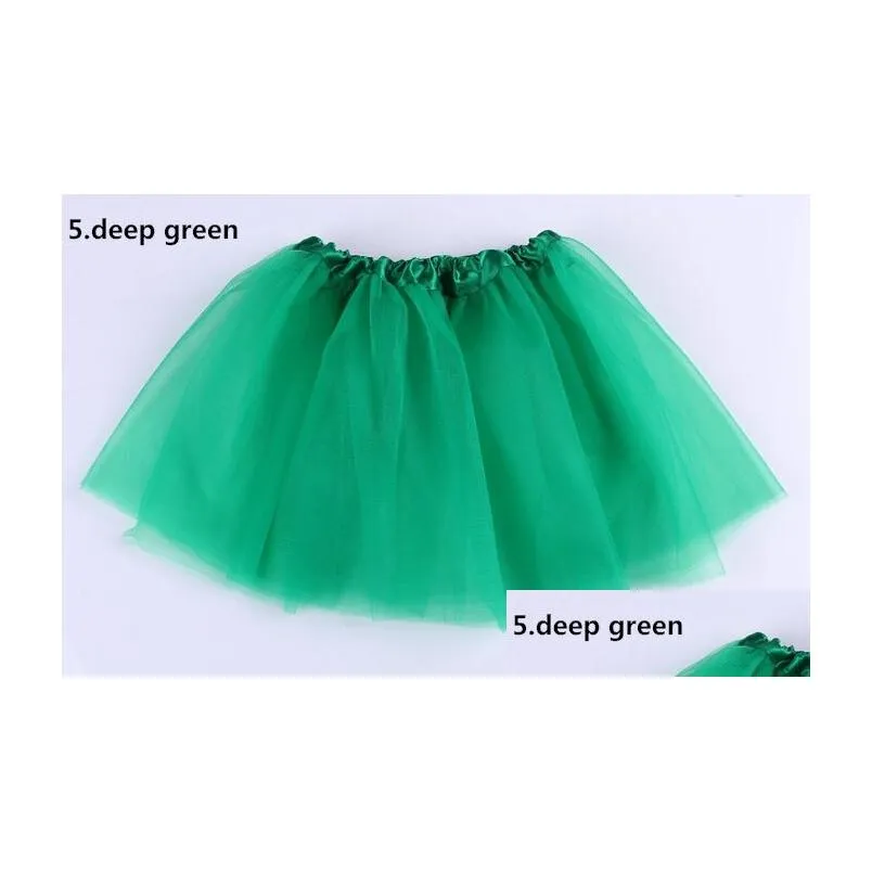 14 colors top quality candy color kids tutus skirt dance dresses soft tutu dress ballet skirt 3layers children pettiskirt clothes 10pcs