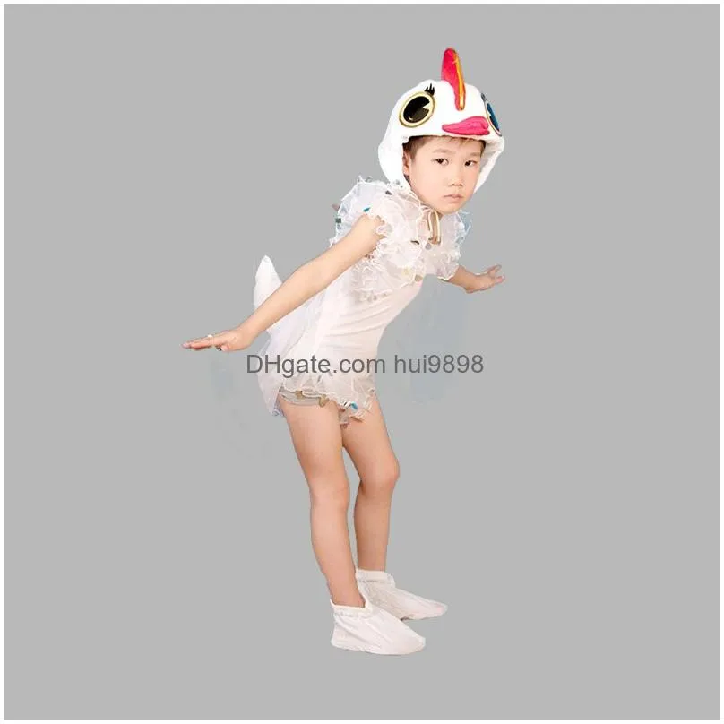 pantomime clever white goose cute animal costume show costume clothes