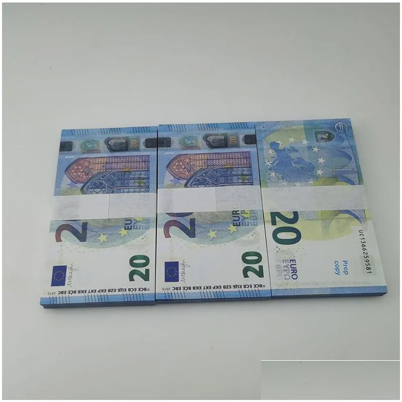 Party Supplies Movie Money Banknote 10 20 50 100 200 500 Dollar Euros Realistic Toy Bar Props Copy Currency Faux-billets 100PCS/Pack