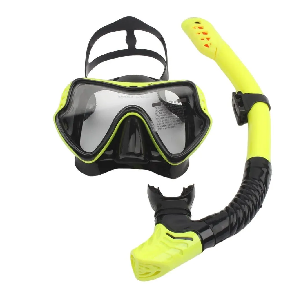JSJM Professional Snorkel Diving Mask Snorkels Goggles Glasses Diving Goggles Swimming Tube Set Snorkel Mask Adult Unisex 240506