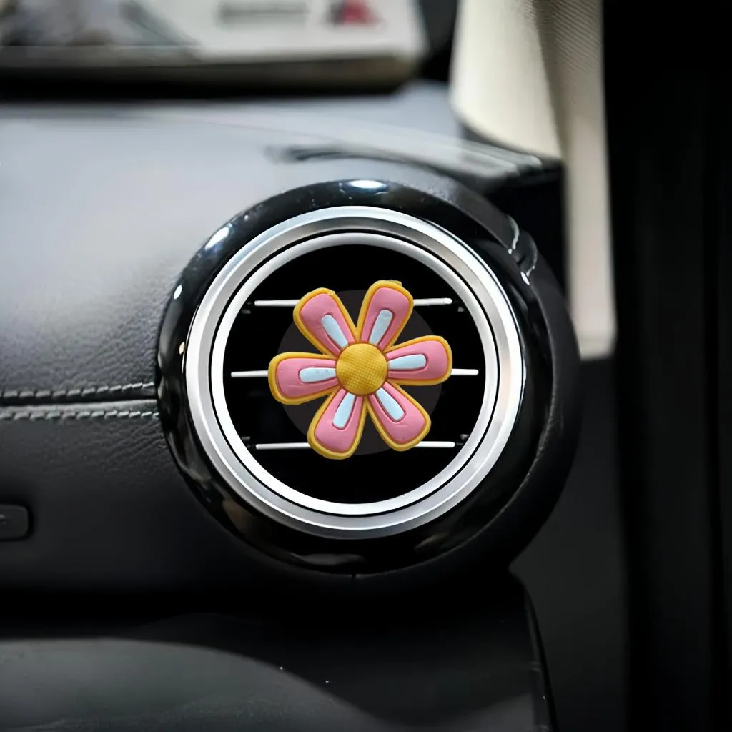 flower 11 cartoon car air vent clip conditioner outlet perfume clips auto freshener conditioning square head