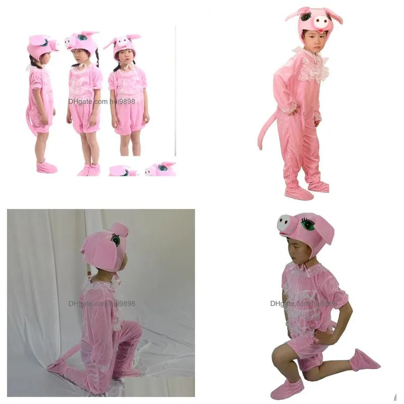 childrens drama cute little animal pink piglet show costumes