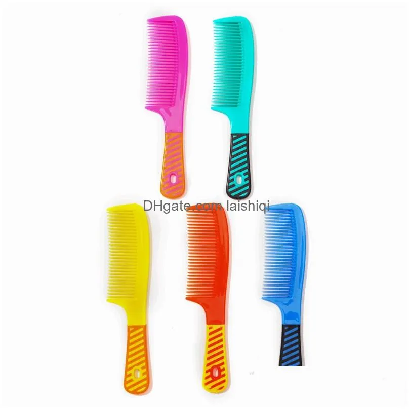 hair brushes household portable hairdressing combed anti static long hair clock massage combina color plastic comb 21cm