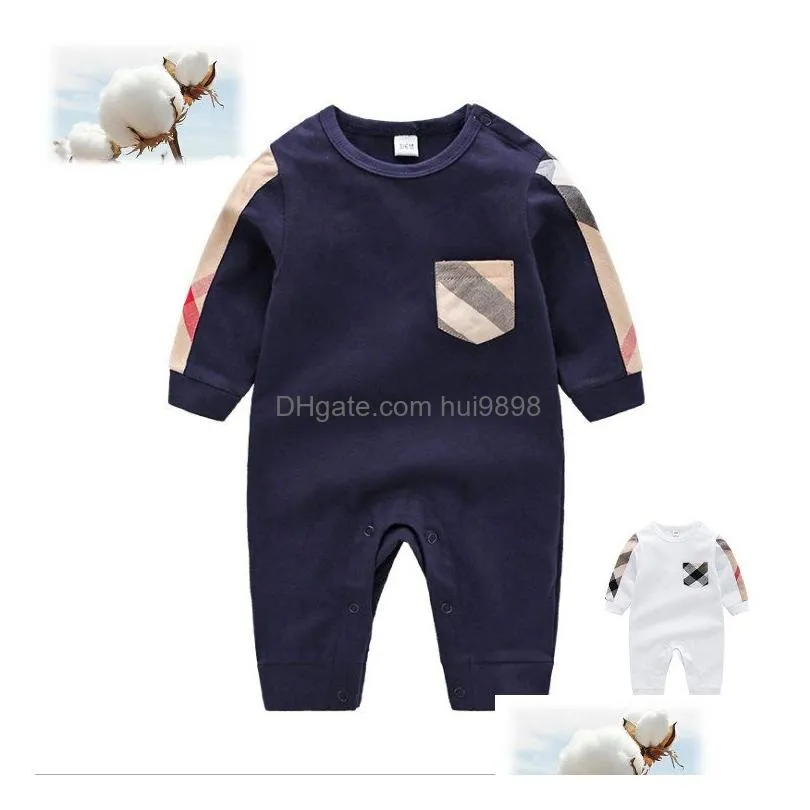 wholesale baby boy girl 0-24mths born pure cotton bodysuit with cap jumpsuit one-piece onesies jumpsuit toddler infant kids playsuit