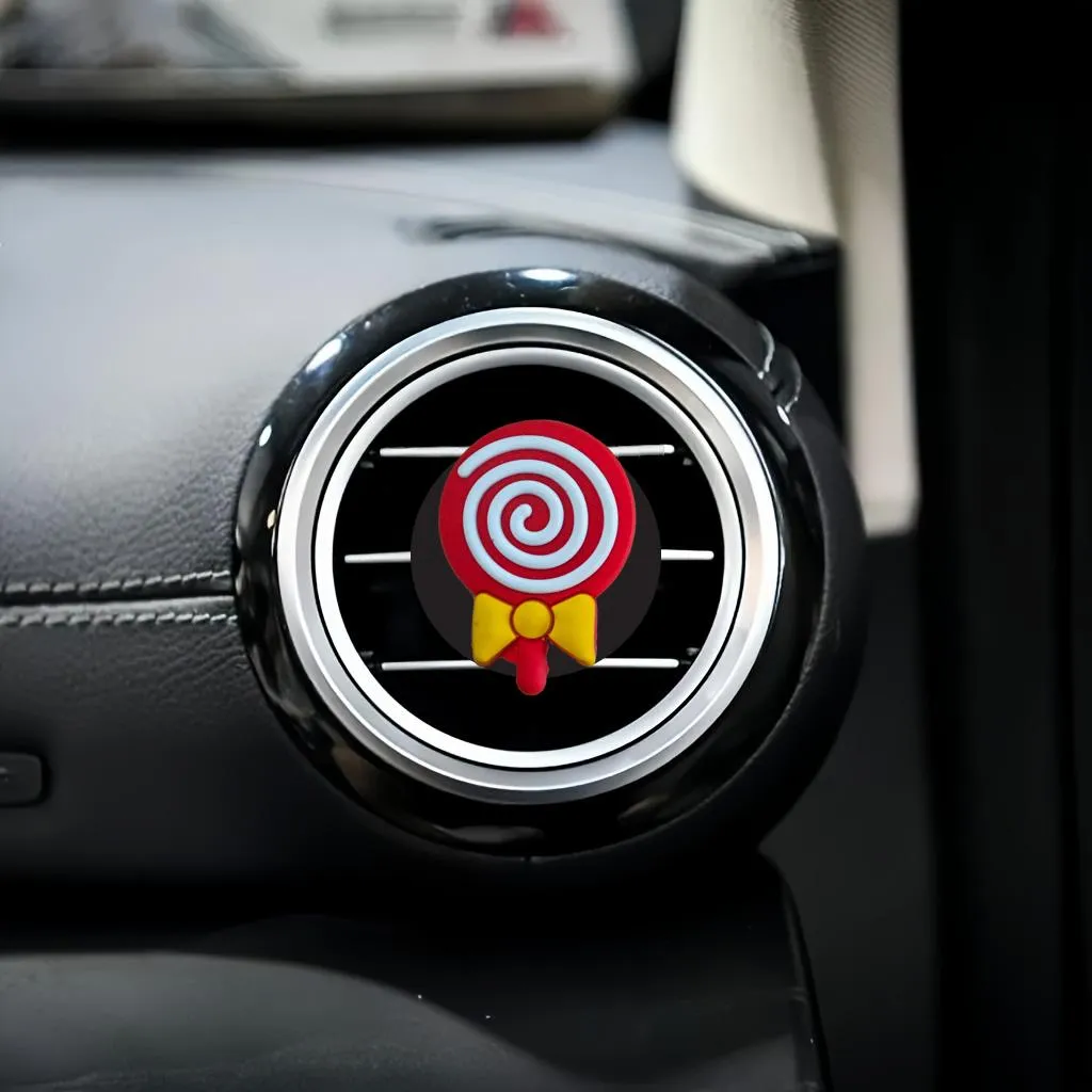 lollipop cartoon car air vent clip outlet perfume clips auto conditioner